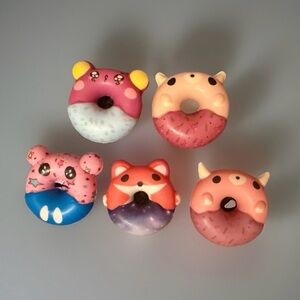 5 pc Animal Donut Squishies